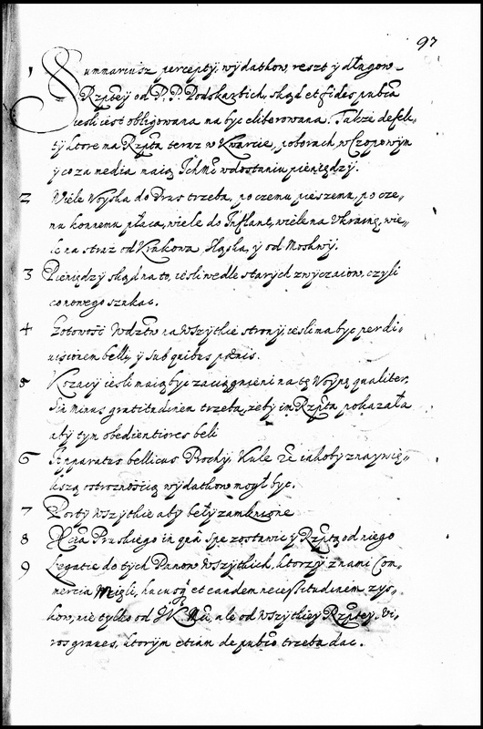Fragment Diariusza sejmu w Toruniu z 1626 r., rkps. 357