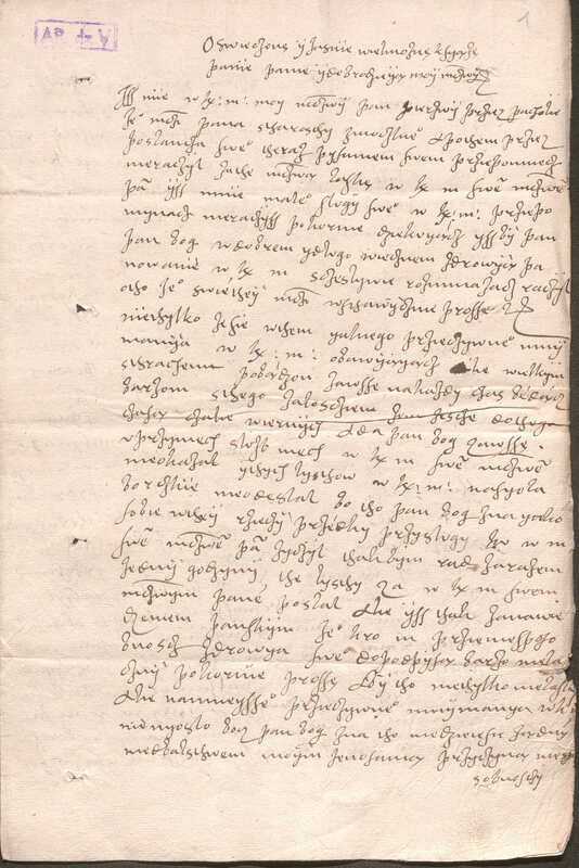 List podskarbiego litewskiego Ławryna (Wawrzyńca) Woyny z 1576 r.