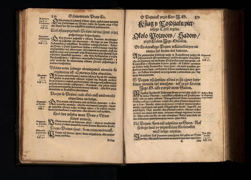 Fragment druku konstytucji Nihil Novi