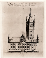 Ratusz Staromiejski w Toruniu przed pożarem w 1703 r., widok od strony południowej