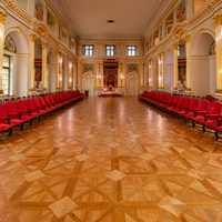 Sala Senatorska, Zamek Królewski w Warszawie – Muzeum, widok w stronę tronu
