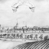 Widok perspektywiczny Brodnicy od zachodu z 1743 r.