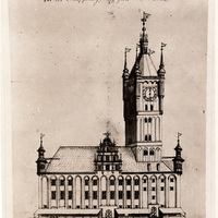 Ratusz Staromiejski w Toruniu przed pożarem w 1703 r., widok od strony południowej