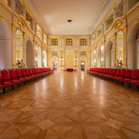 Sala Senatorska, Zamek Królewski w Warszawie – Muzeum, widok w stronę mapy Rzeczpospolitej