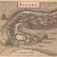 Plan miasta i twierdzy Piława / Matthäus Merian